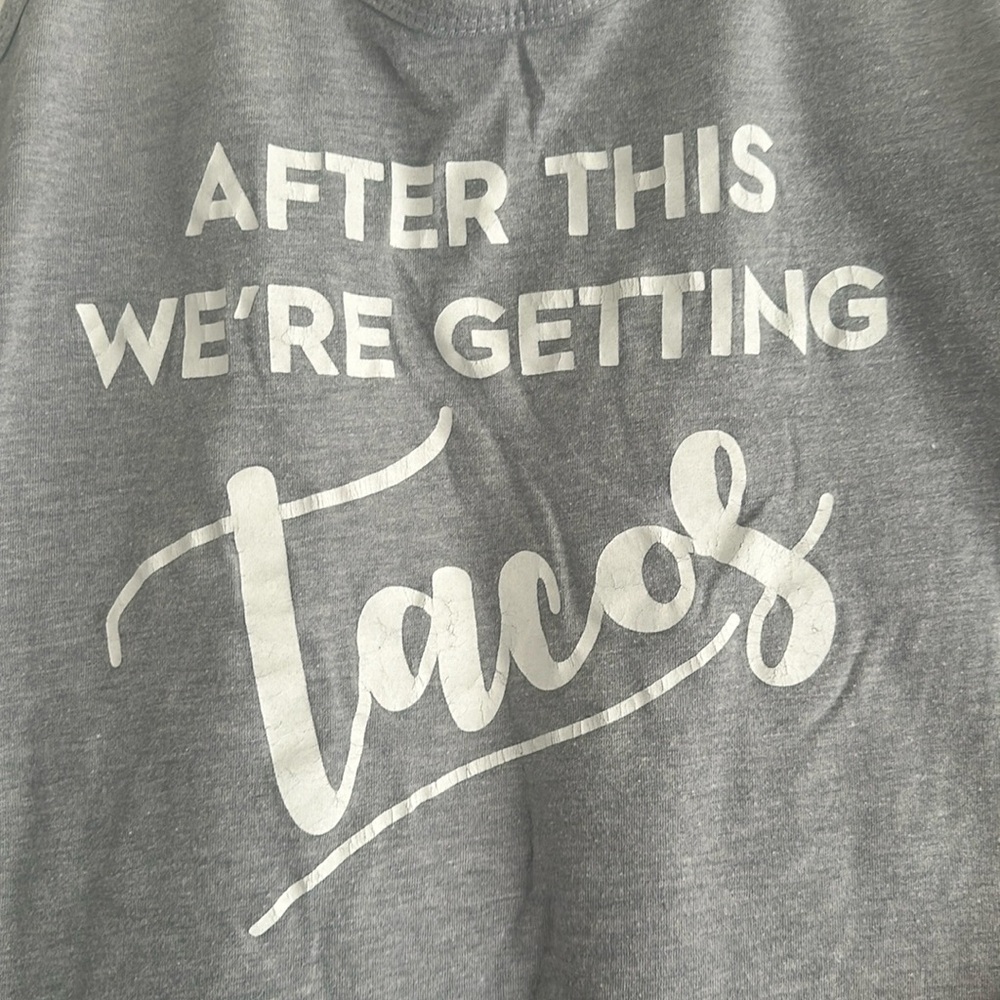 Grey racerback taco tank